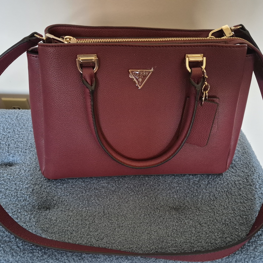 Guess Burgundy Handbag